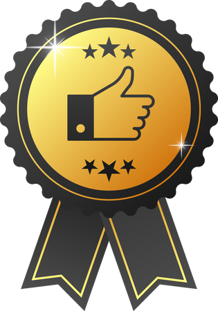 Good like gold rubber stamp with black rubber on white backg